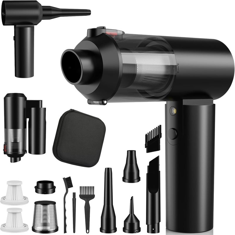 JYNSROU Car Vacuum Portable Cordless with 16000PA Ultra Suction 4-in-1 Foldable ​Air Duster & Brushless Motor Rechargeable Handheld Vacuum for Pet Hair, Car Seats, Home & Office Cleaning - Image 1